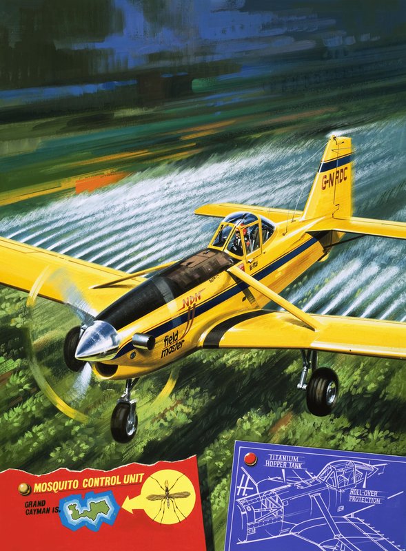El HDN Fieldmaster, un avión de ala baja diseñado para fumigar cultivos de Wilf (20th century) Hardy