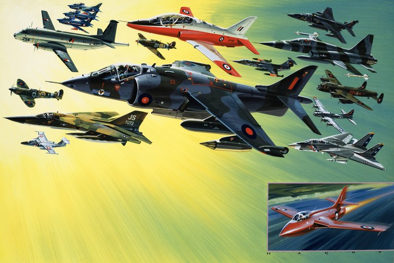 Exhibición de ases del aire de todo el mundo de Wilf (20th century) Hardy