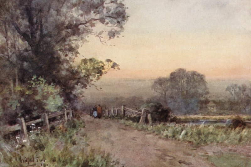When Evening is Still (litografía en color) de Wilfrid Williams Ball