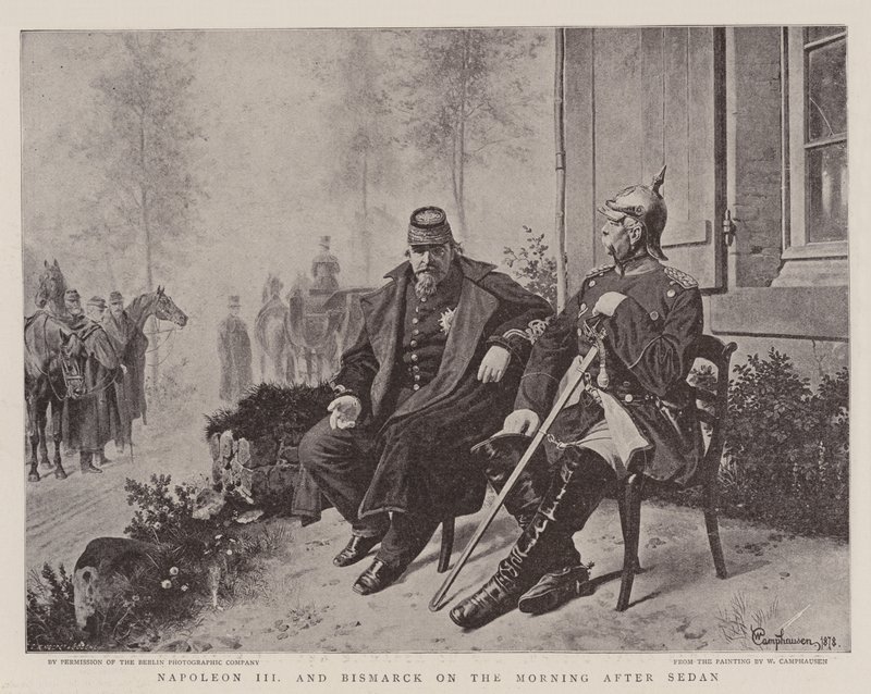 Napoleón III y Bismarck en la mañana después de Sedan de Wilhelm Camphausen