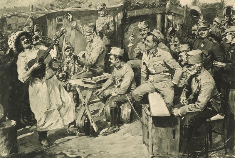 Humor vienés en un campamento de reservistas en los montes Cárpatos de Wilhelm Gause