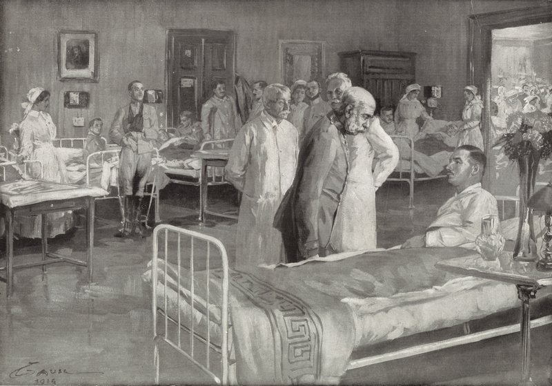 Visita de Francisco José de Austria a un hospital militar en Viena de Wilhelm Gause