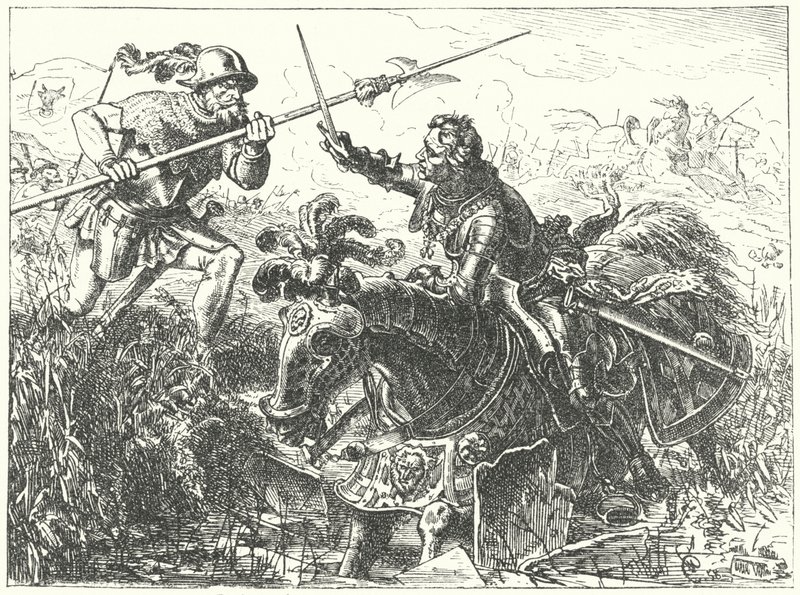 Muerte de Carlos el Temerario, Duque de Borgoña, en la Batalla de Nancy de Wilhelm Camphausen