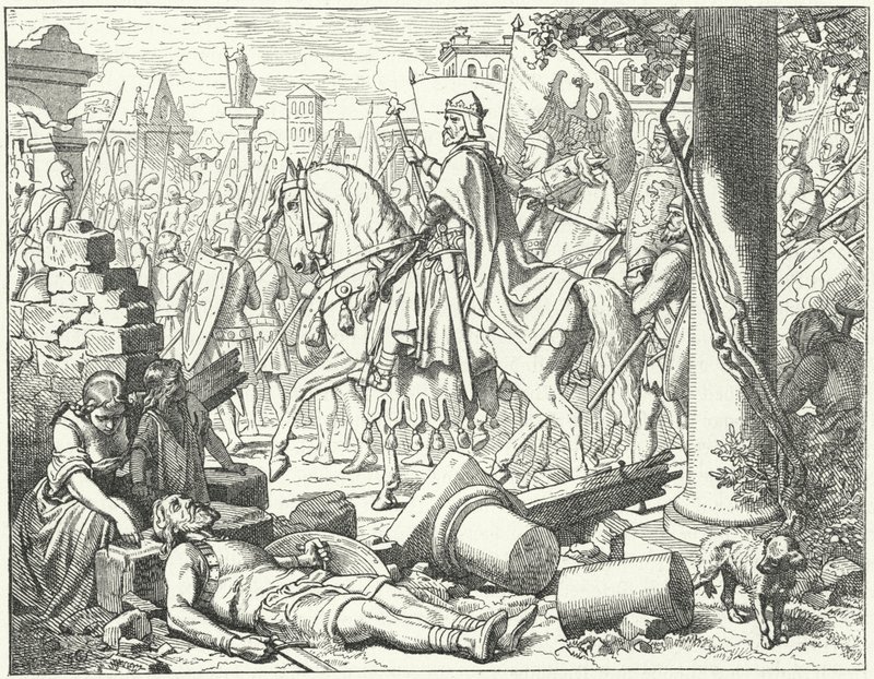 Federico Barbarroja entrando en Milán de Wilhelm Camphausen
