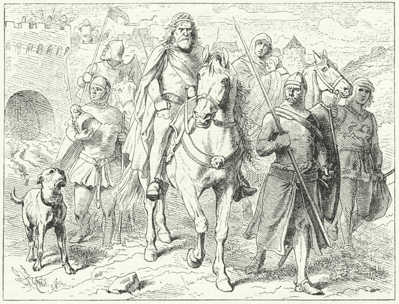Enrique el León, duque de Sajonia, ante Bardowiek de Wilhelm Camphausen
