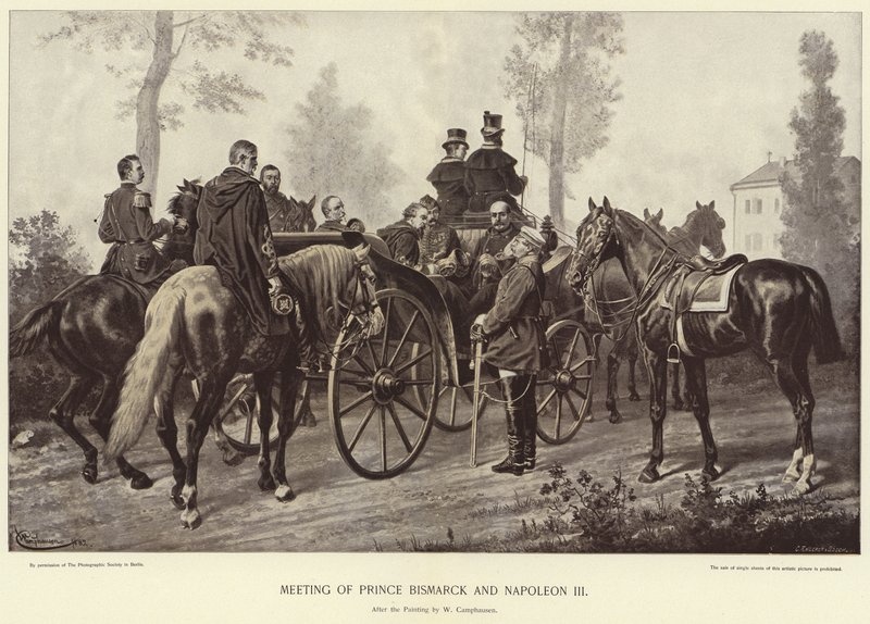 Encuentro del Príncipe Bismarck y Napoleón III de Wilhelm Camphausen