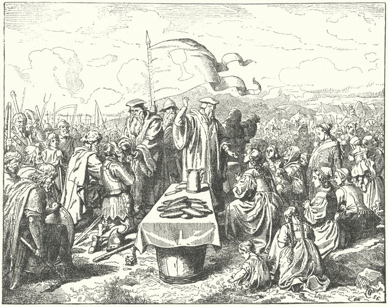 Taboritas tomando la Comunión al aire libre de Wilhelm Camphausen