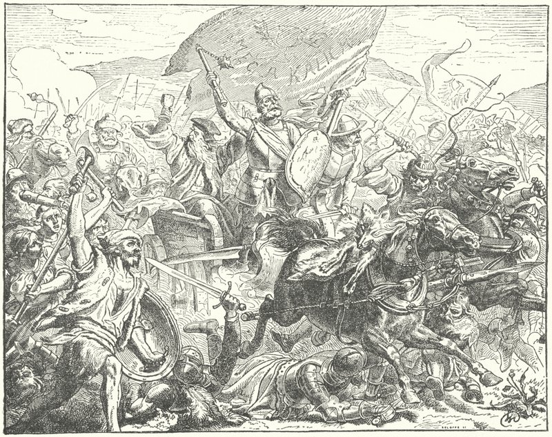 El general checo y líder husita Jan Zizka en batalla de Wilhelm Camphausen