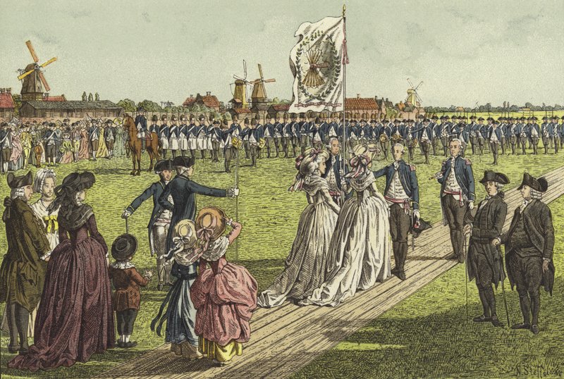 Una ceremonia de bandera, 1786 de Willem II Steelink