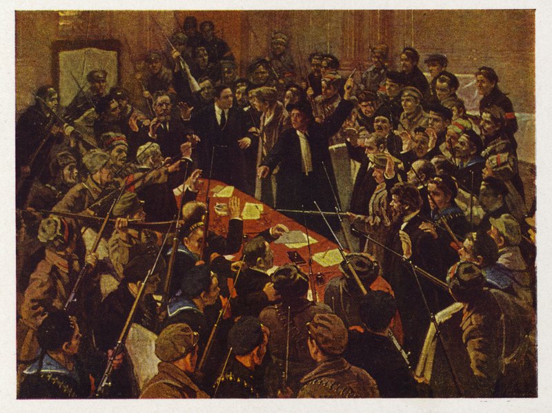 El arresto del Gobierno Provisional de Rusia, Petrogrado, Revolución Rusa 26 de octubre de 1917 de William B. Webb