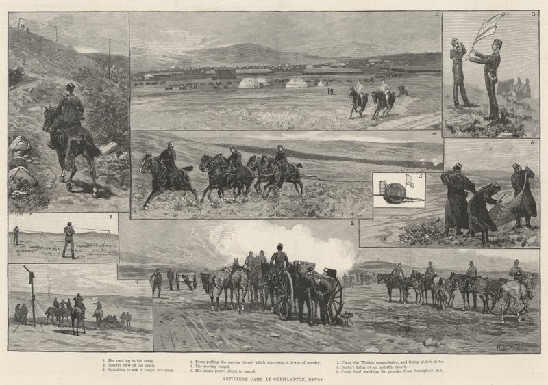 Campamento de artillería en Okehampton, Devon de William Barnes Wollen