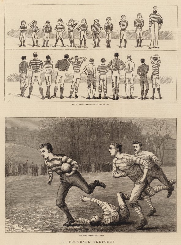 Bocetos de fútbol de William Barnes Wollen