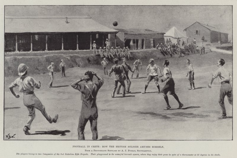 Fútbol en Creta, cómo se divierte el Soldado Británico de William Barnes Wollen