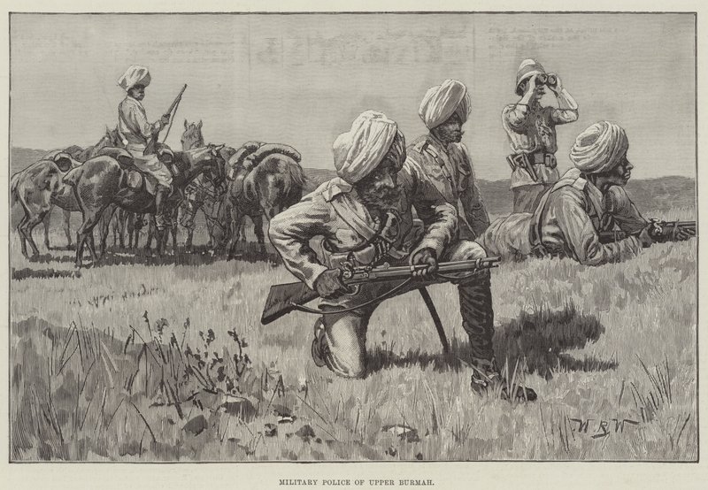 Policía militar de la Alta Birmania de William Barnes Wollen