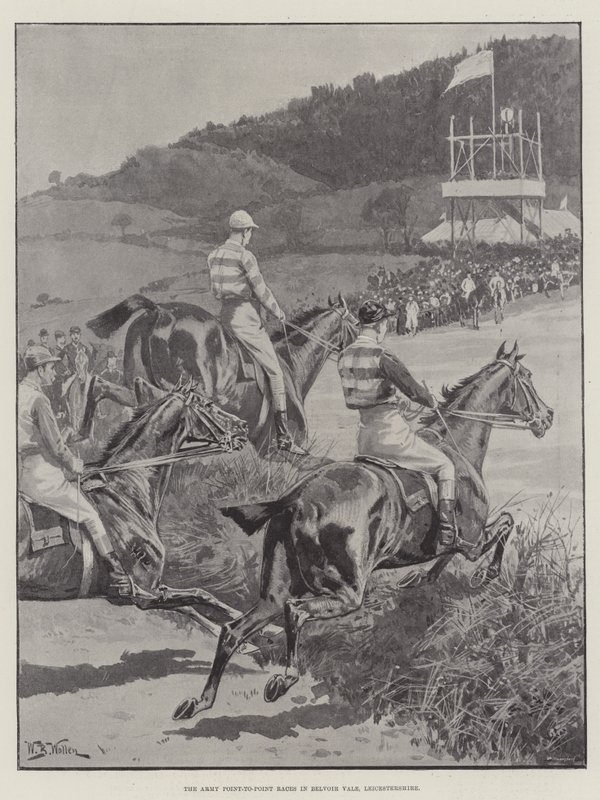 Las carreras de punto a punto del ejército en Belvoir Vale, Leicestershire de William Barnes Wollen