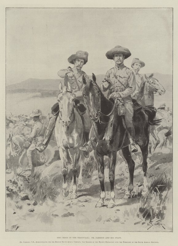 La crisis en el Transvaal, el Dr. Jameson y su personal de William Barnes Wollen