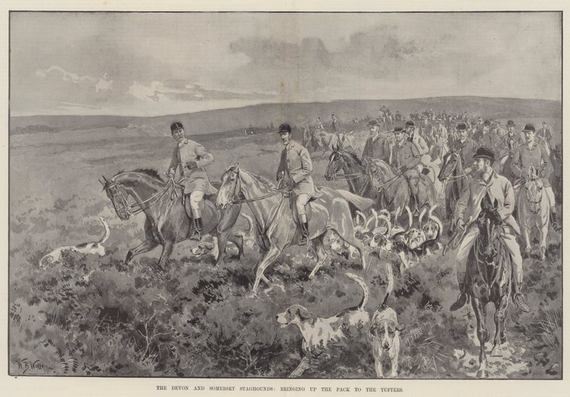 Los Sabuesos de Devon y Somerset, llevando la Manada a los Tufters de William Barnes Wollen