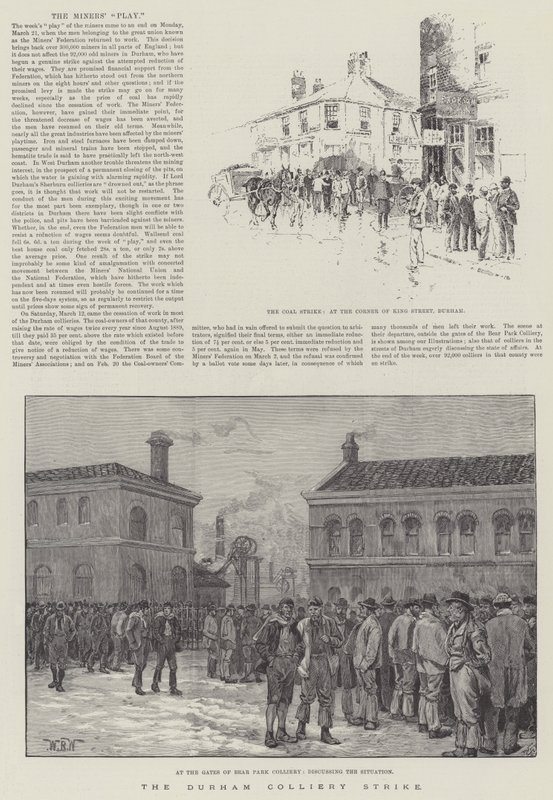 La huelga de la mina de Durham de William Barnes Wollen