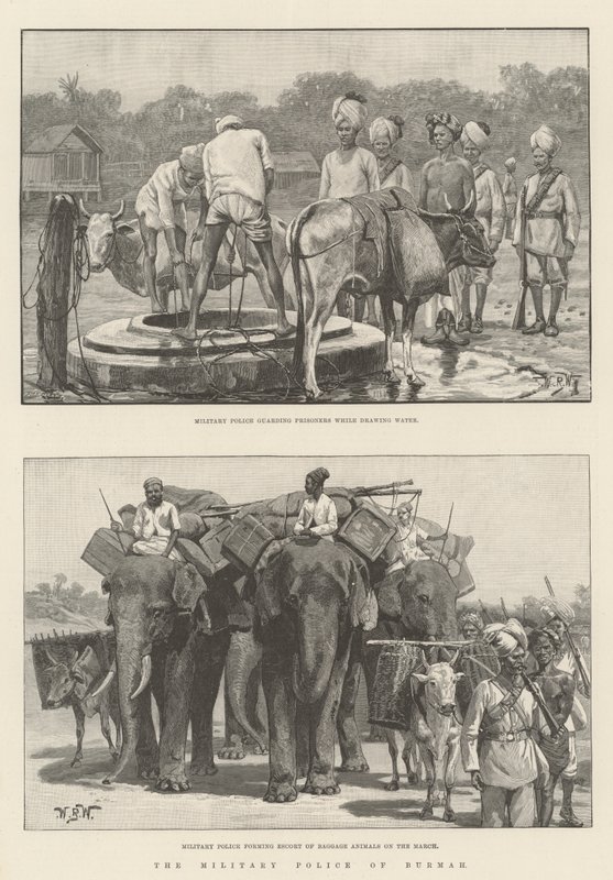 La Policía Militar de Birmania de William Barnes Wollen