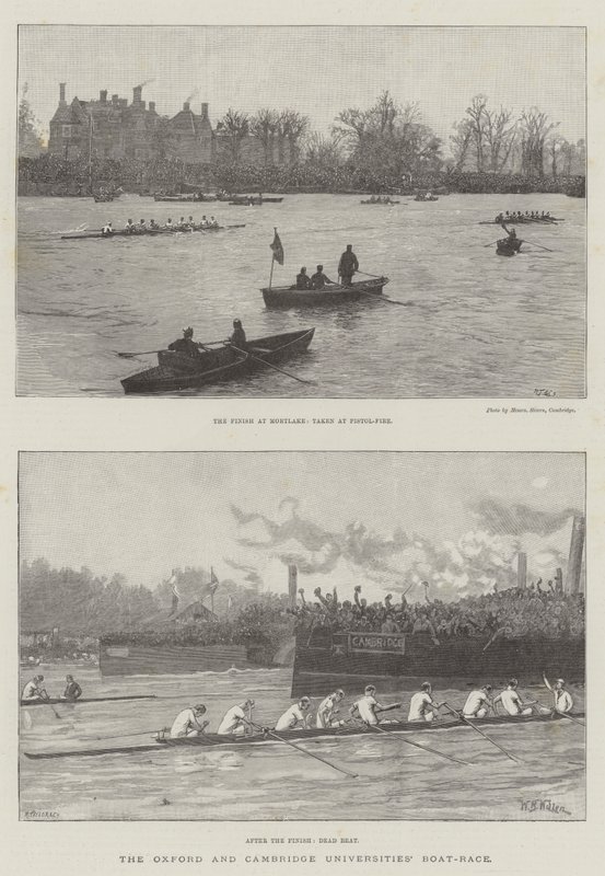 La regata de las universidades de Oxford y Cambridge de William Barnes Wollen