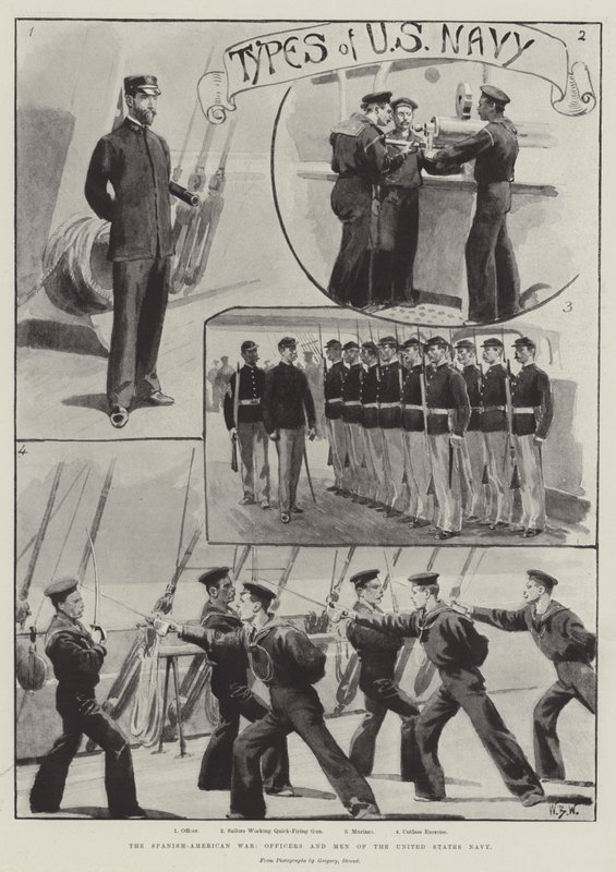 La Guerra Hispanoamericana, Oficiales y Hombres de la Marina de los Estados Unidos de William Barnes Wollen