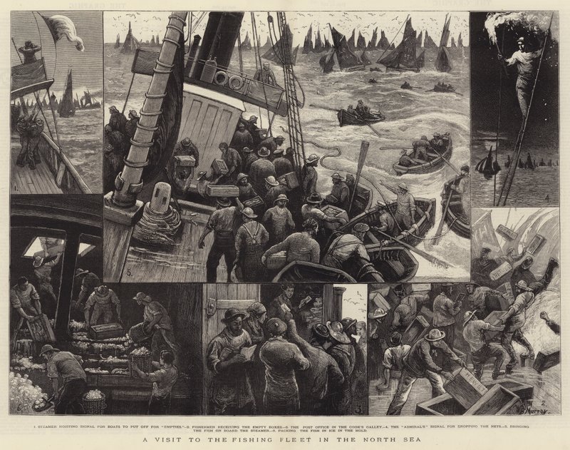 Una visita a la flota pesquera en el Mar del Norte de William Bazett Murray