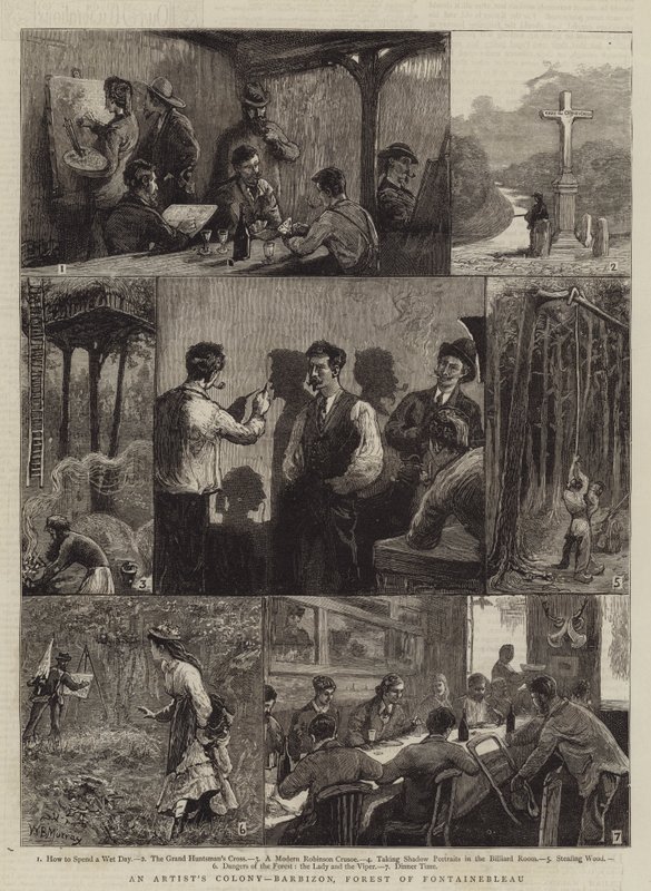 Una colonia de artistas, Barbizon, Bosque de Fontainebleau de William Bazett Murray