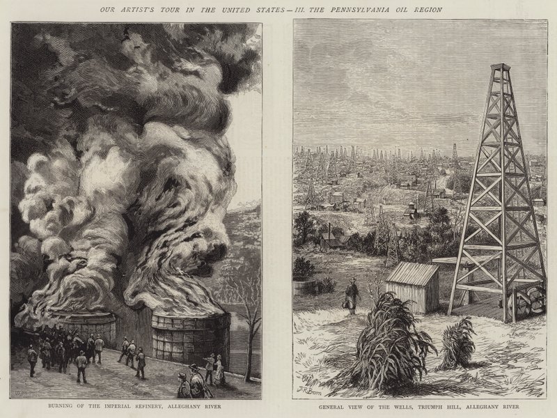 El tour de nuestro artista en los Estados Unidos, III, la región petrolera de Pensilvania de William Bazett Murray