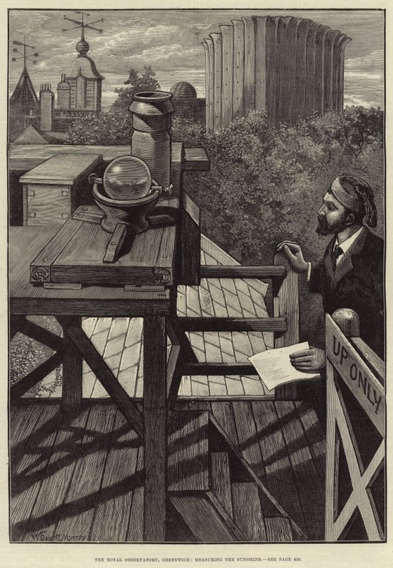 El Real Observatorio de Greenwich, midiendo la luz solar de William Bazett Murray