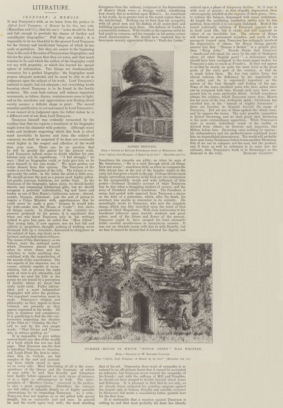 Tennyson, una memoria de William Biscombe Gardner