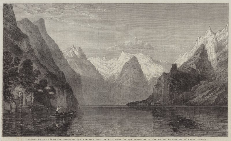 Amanecer en el Konigs See, Berchtesgaden, Alpes Bávaros de William C. Smith