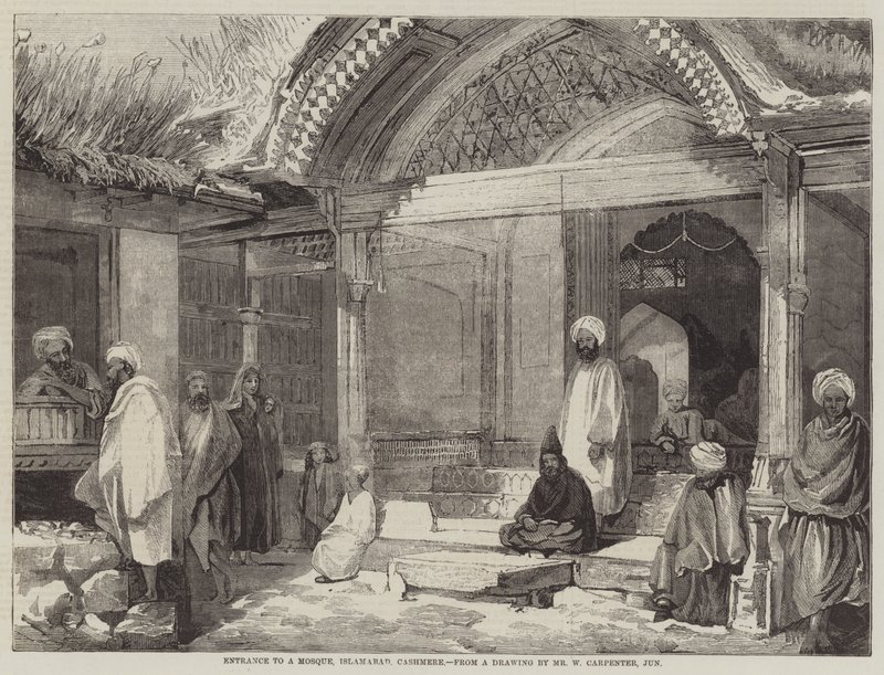 Entrada a una mezquita, Islamabad, Cachemira de William Carpenter