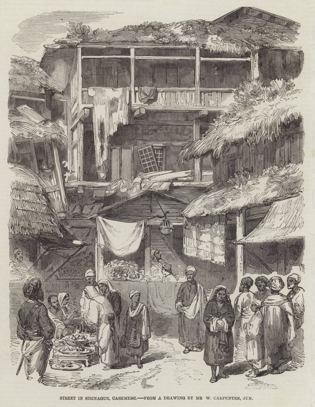 Calle en Sirinagur, Cachemira de William Carpenter