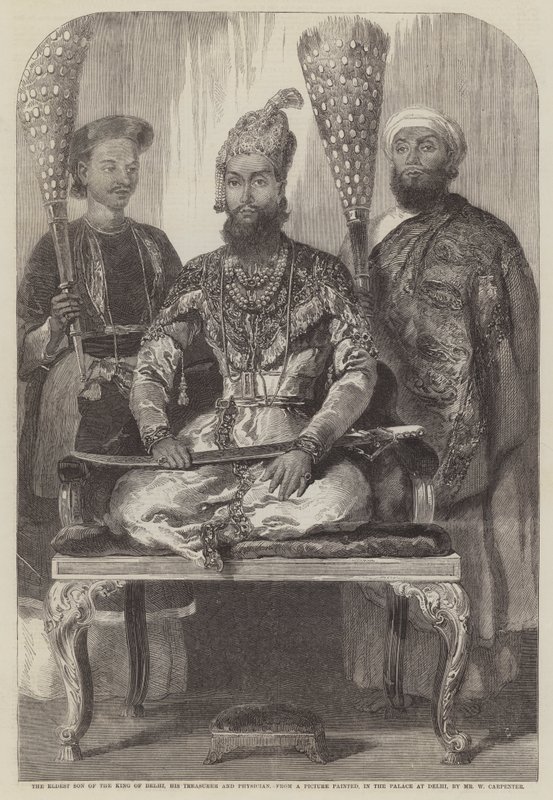 El hijo mayor del rey de Delhi, su tesorero y su médico de William Carpenter