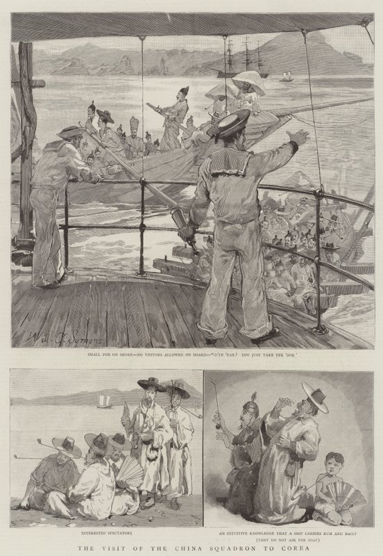 La Visita del Escuadrón de China a Corea de William Christian Symons