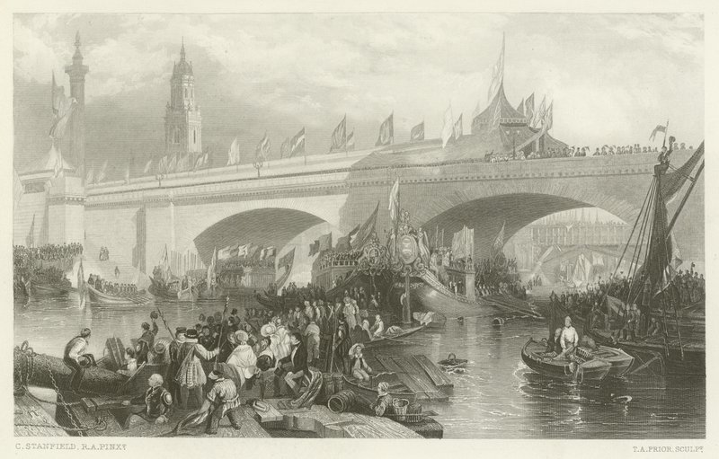La inauguración del nuevo puente de Londres de Clarkson Frederick Stanfield