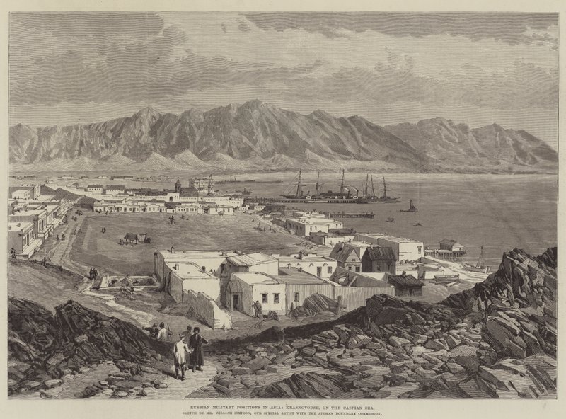 Posiciones militares rusas en Asia, Krasnovodsk, en el Mar Caspio de William Crimea Simpson