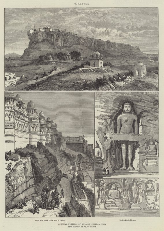 Fortaleza de Scindia en Gwalior, India Central de William Crimea Simpson