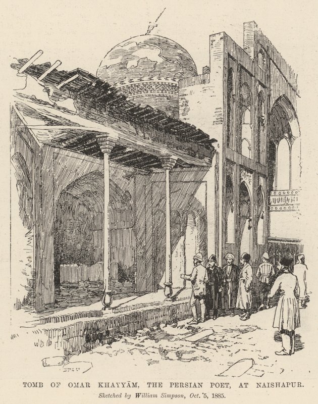 Tumba de Omar Khayyam, el poeta persa, en Naishapur de William Crimea Simpson