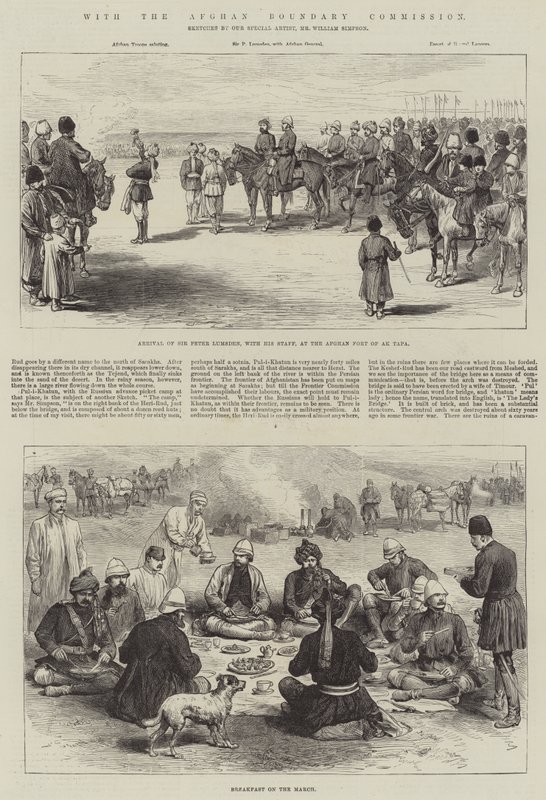 Con la Comisión de Fronteras de Afganistán de William Crimea Simpson