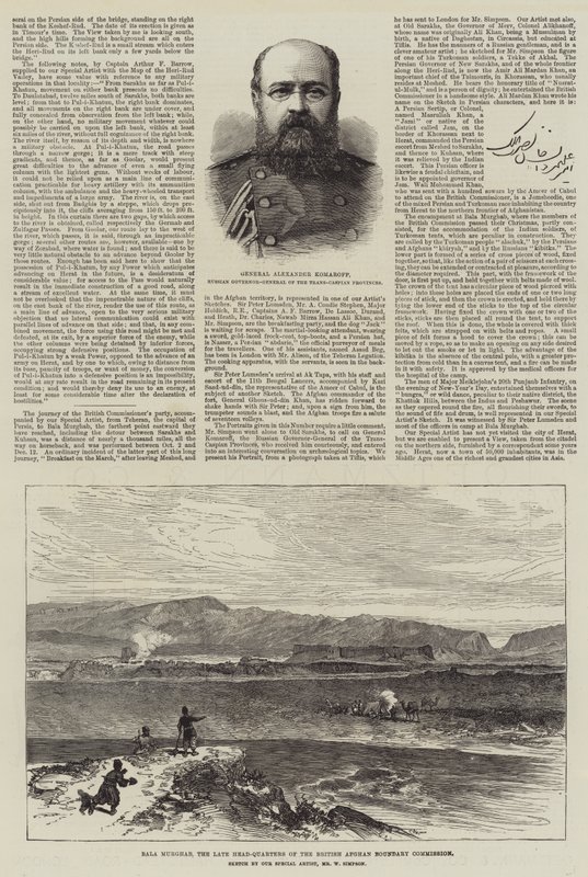 Con la Comisión de Fronteras de Afganistán de William Crimea Simpson