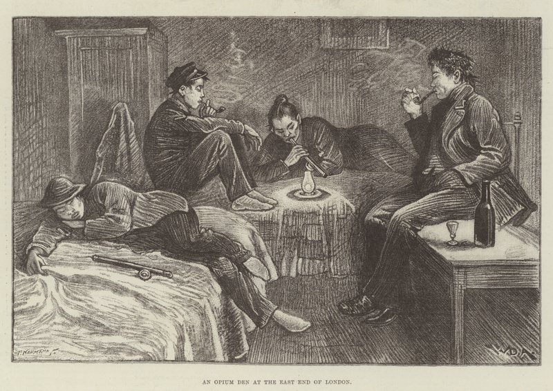 Un fumadero de opio en el East End de Londres de William Douglas Almond