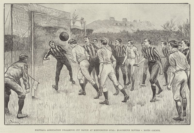 Partido de la Copa de Desafío de la Asociación de Fútbol en Kennington Oval, Blackburn Rovers contra Notts County de William Douglas Almond