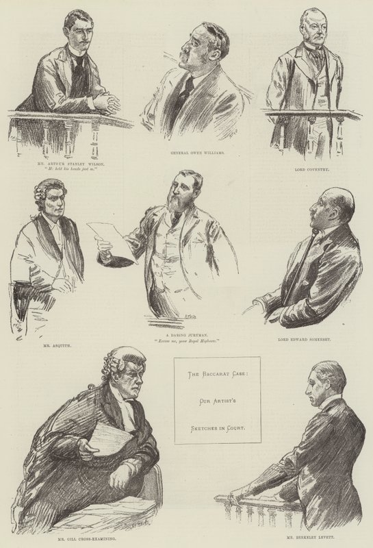 El caso Baccarat, bocetos en la corte de William Douglas Almond