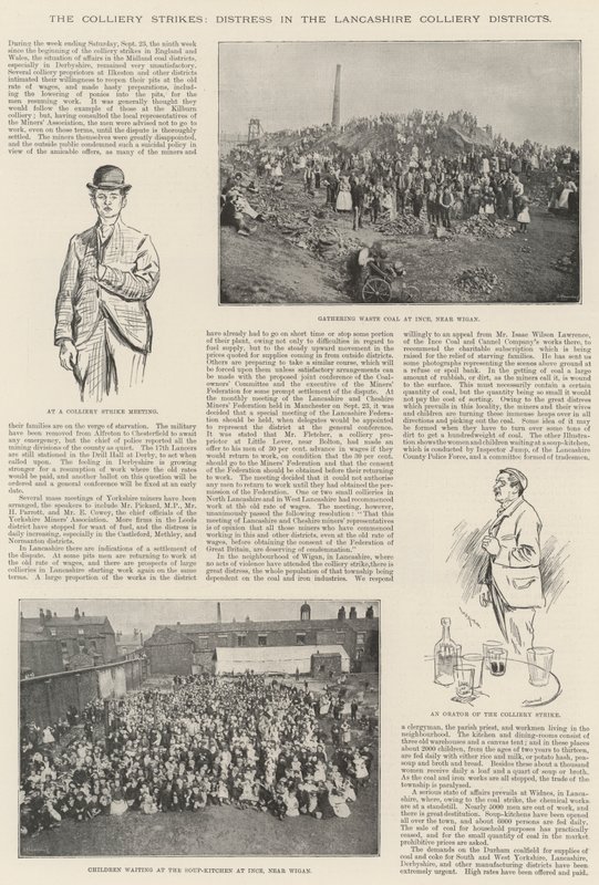 Las huelgas de las minas, angustia en los distritos mineros de Lancashire de William Douglas Almond