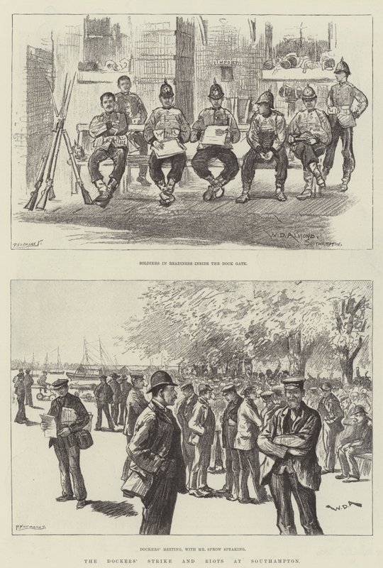 La Huelga y los Disturbios de los Estibadores en Southampton de William Douglas Almond