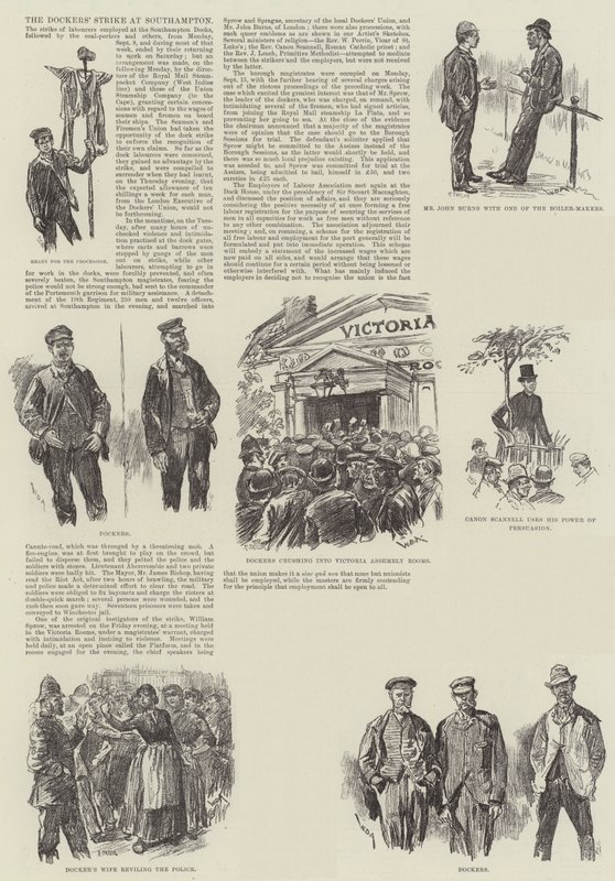 La huelga de los estibadores en Southampton de William Douglas Almond