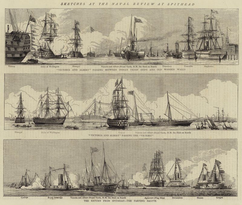 Bocetos en la Revisión Naval en Spithead de William Edward Atkins