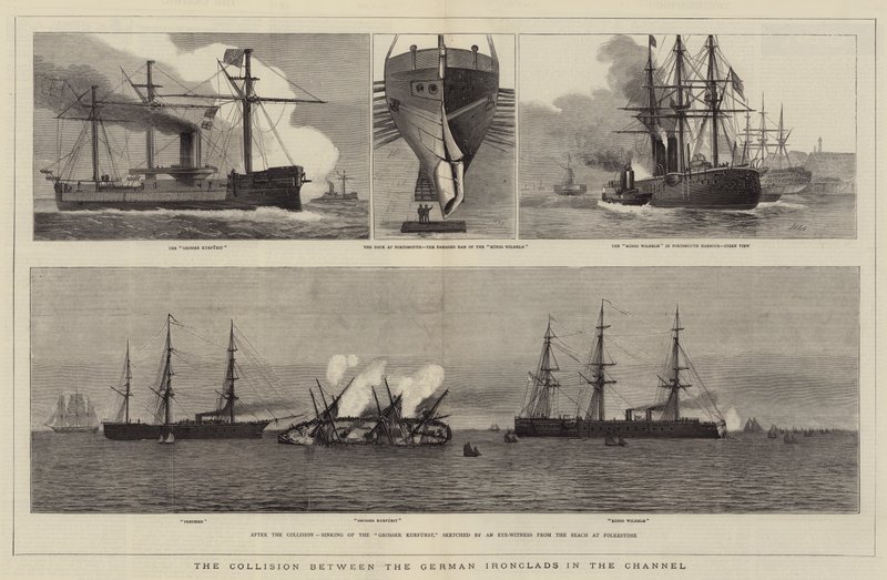La Colisión entre los Acorazados Alemanes en el Canal de William Edward Atkins