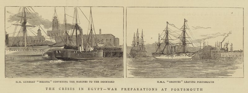 La crisis en Egipto, preparativos de guerra en Portsmouth de William Edward Atkins